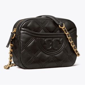 Tory Burch Black Quilted Crossbody Bag